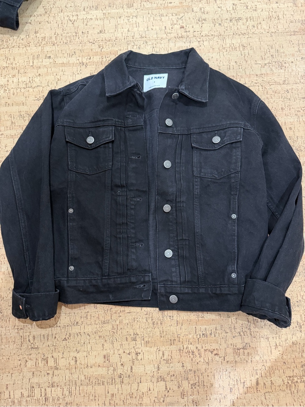 Old Navy Black Denim Trucker Jacket